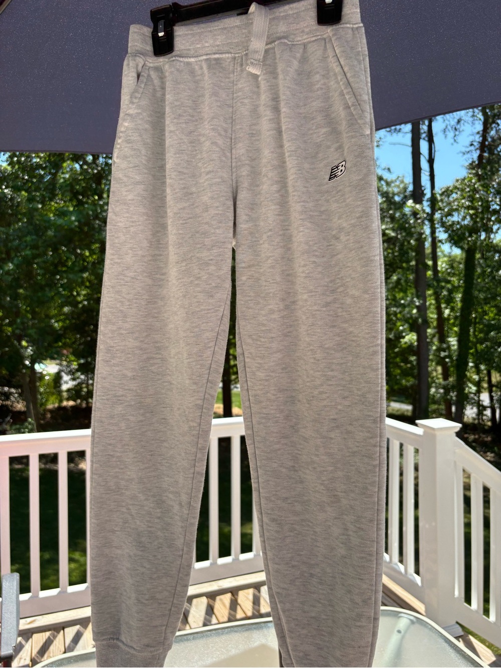 New Balance Light Gray Kids' Jogger Sweatpants